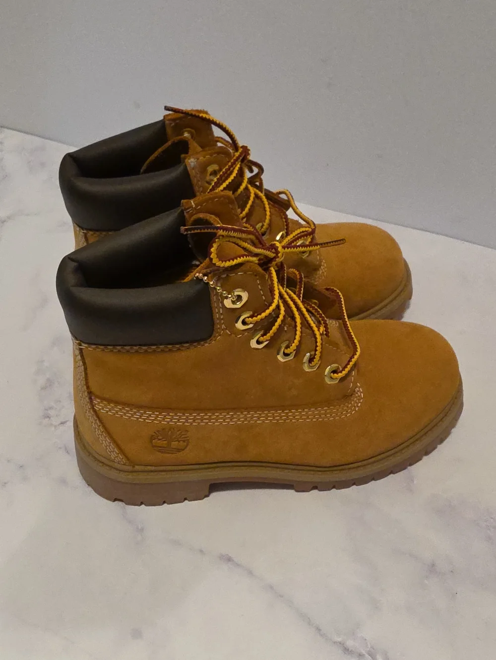 Timberland Wheat/Tan Nubuck Boots with Dark Collar